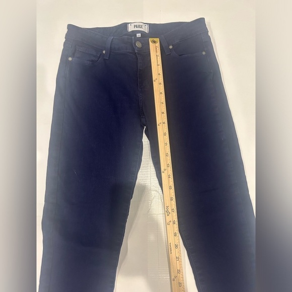 Paige Skinny Crop Jeans Women’s 29 Zipper Hem Blue - Picture 8 of 11
